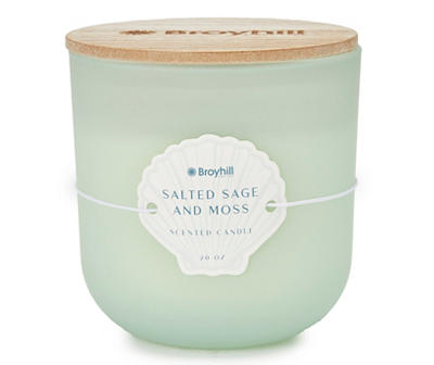 Salted Sage & Moss Green Frosted Jar Candle, 20 oz.