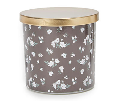 Almond Coconut Black Floral Jar Candle, 14 oz.
