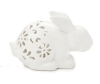 Lying Down Rabbit LED Ceramic Decor