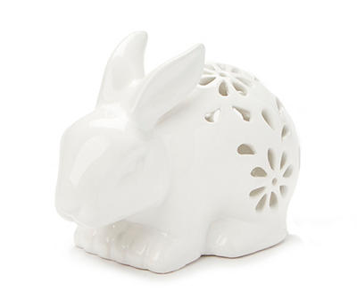 Lying Down Rabbit LED Ceramic Decor