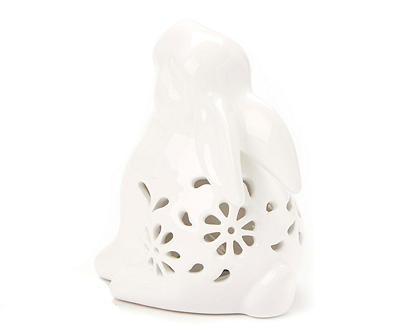 Sitting Rabbit LED Ceramic Decor