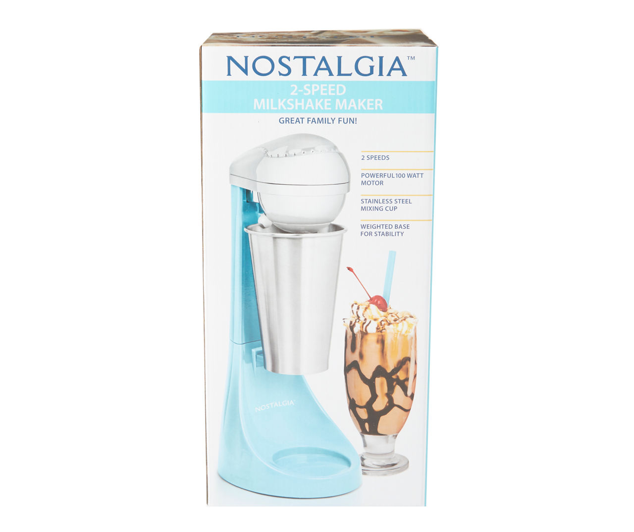 Nostalgia NMLKS100JG 2-Speed Milkshake Maker, Jadeite