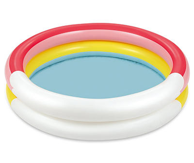 3.8' Rainbow 2-Ring Inflatable Pool