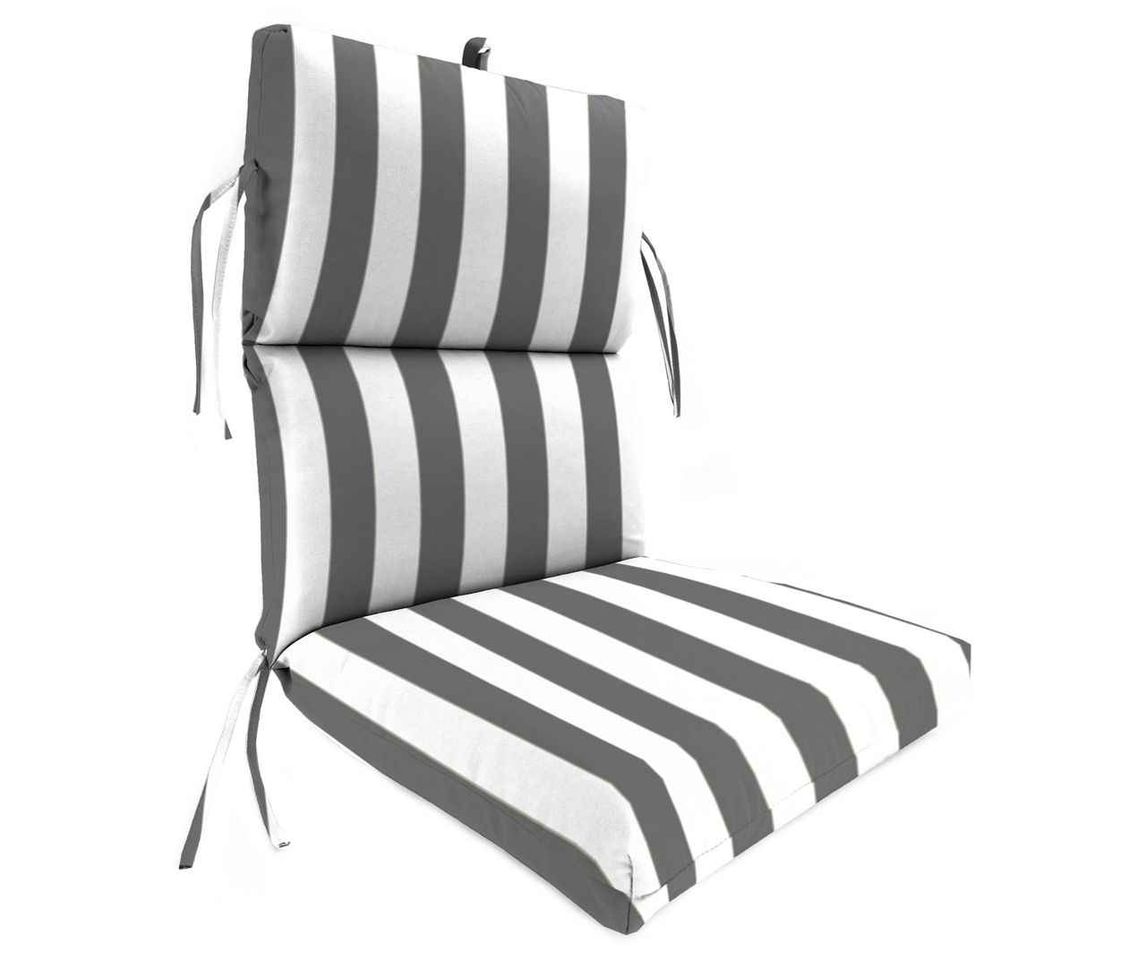 Congo Gray Stripe Outdoor Chair Cushion