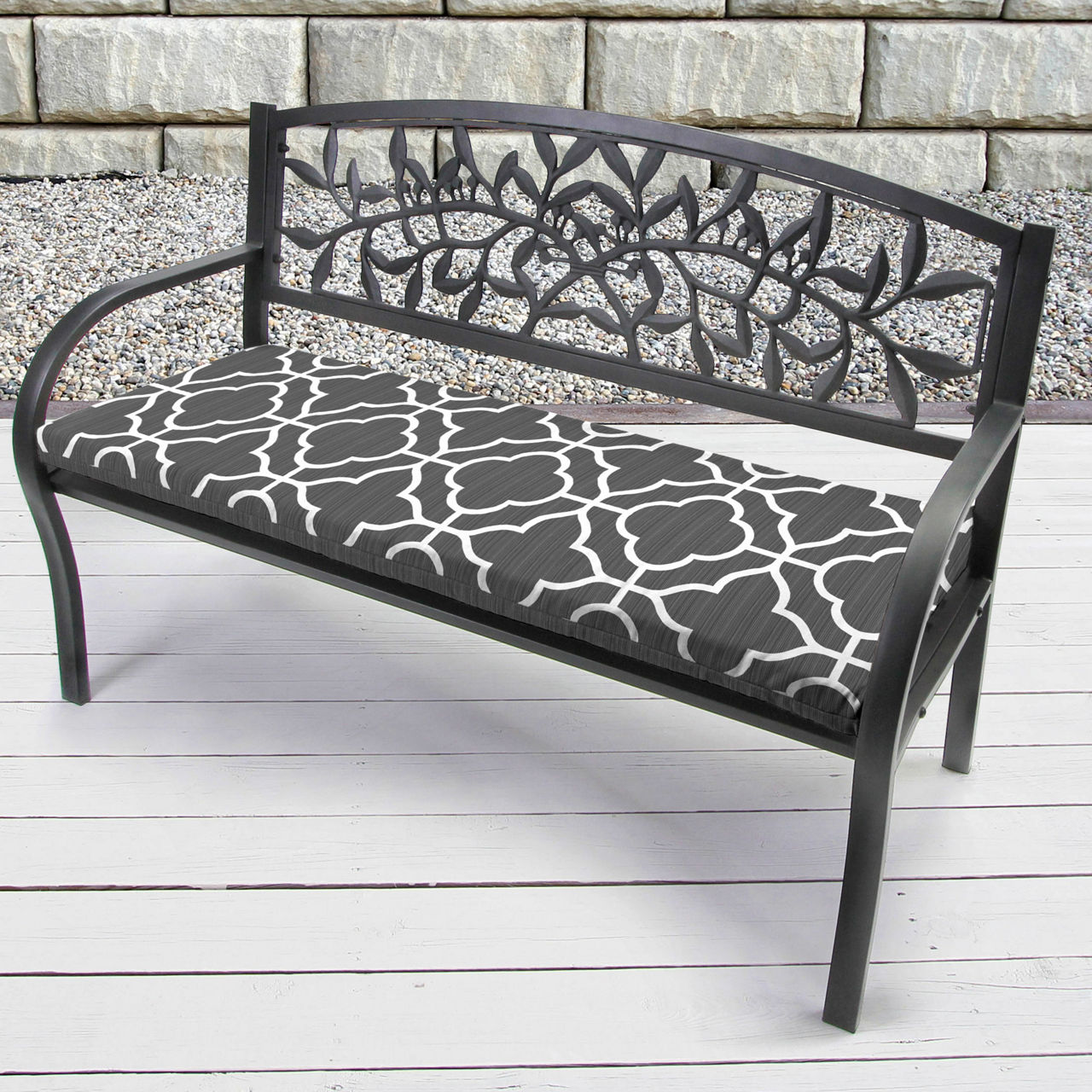 Gray outdoor hotsell bench cushion