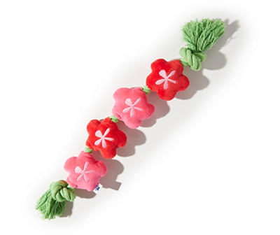 Pink & Red Lei Rope Toy