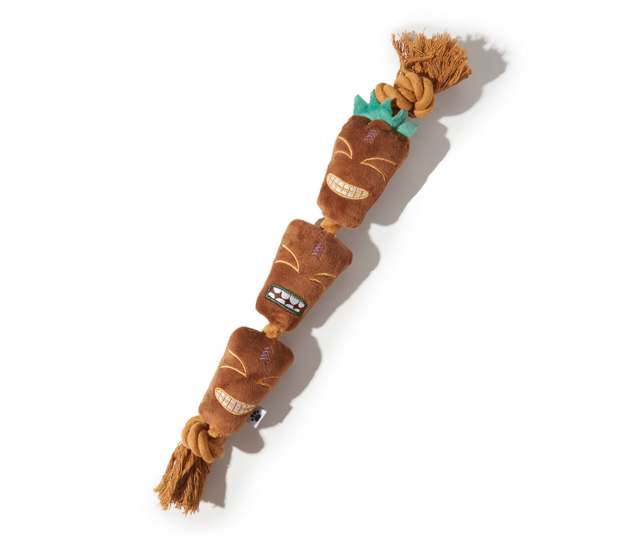 Brown Tiki Head Rope Toy