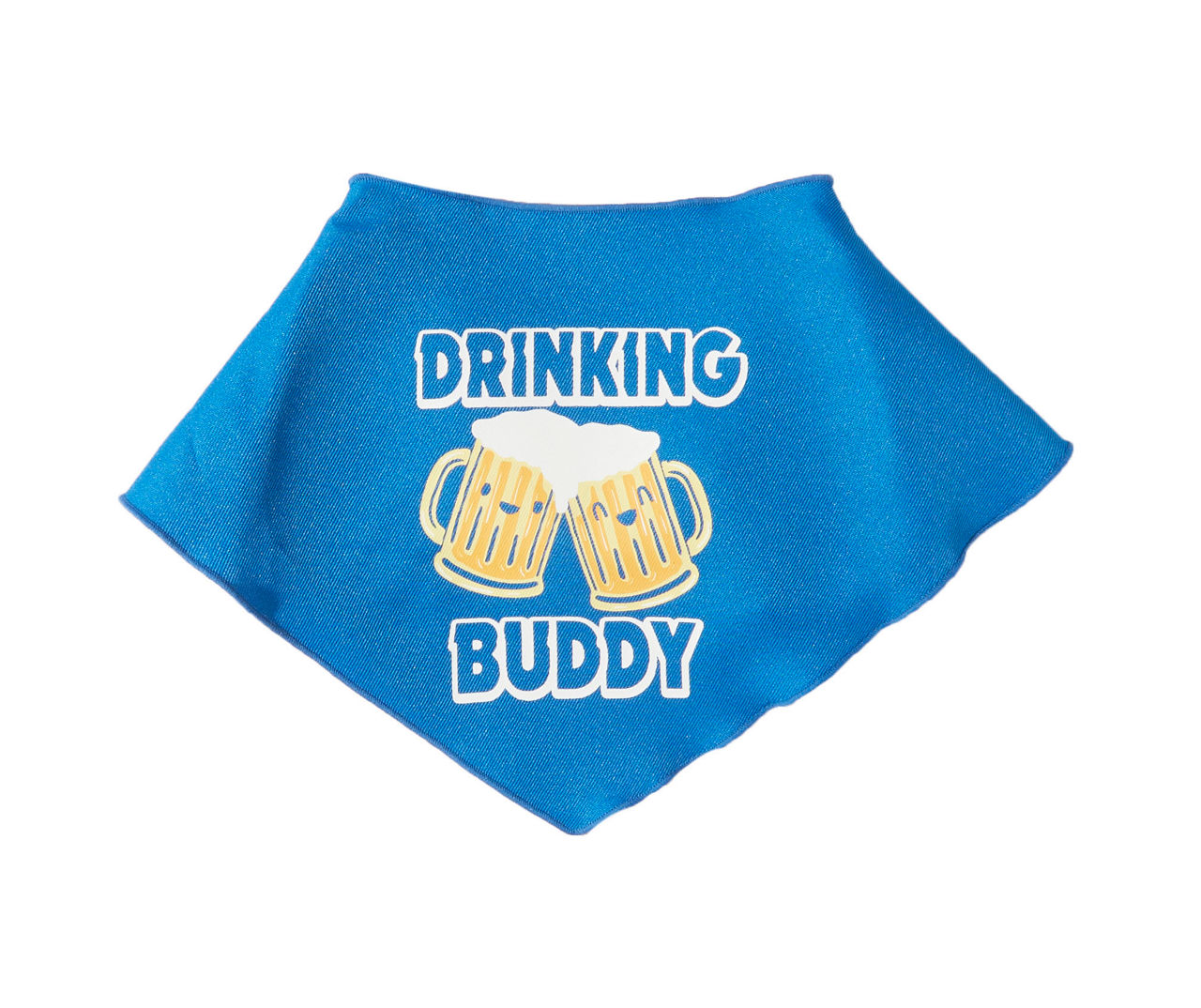 Size S/M "Drinking Buddy" Blue Pet Bandanna