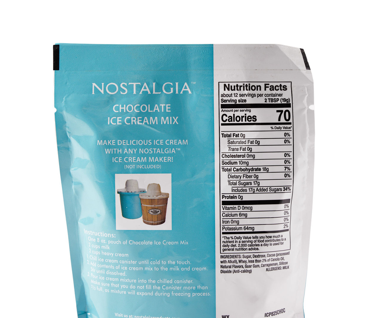 Nostalgia Chocolate Ice Cream Mix