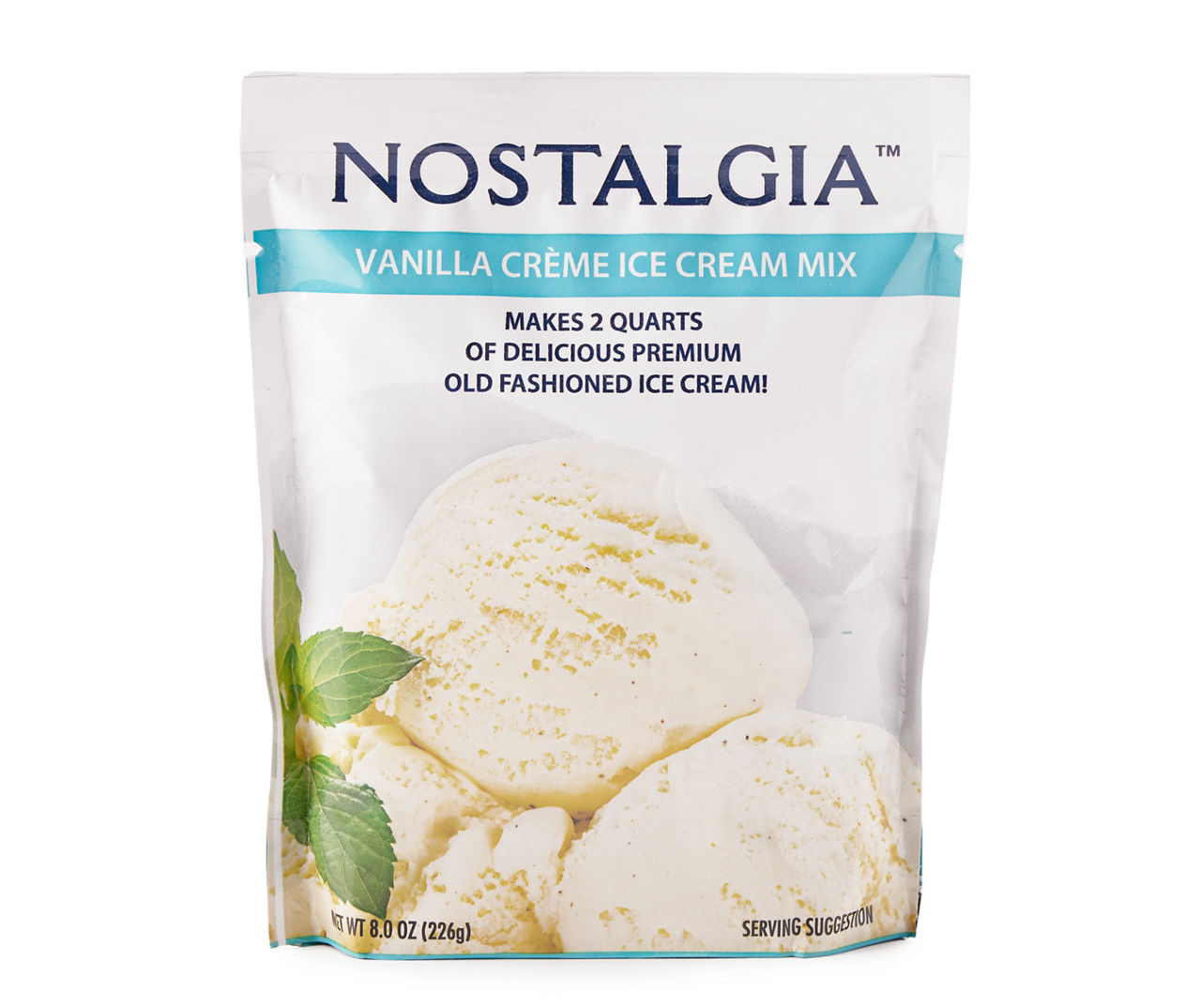 Nostalgia Ice Cream Mix. Set of 3 - Vanilla, Chocolate and Strawberry. Each  Pocket of 8 Oz Makes 2 Quarts of Delicious Premium Old Fashioned Ice