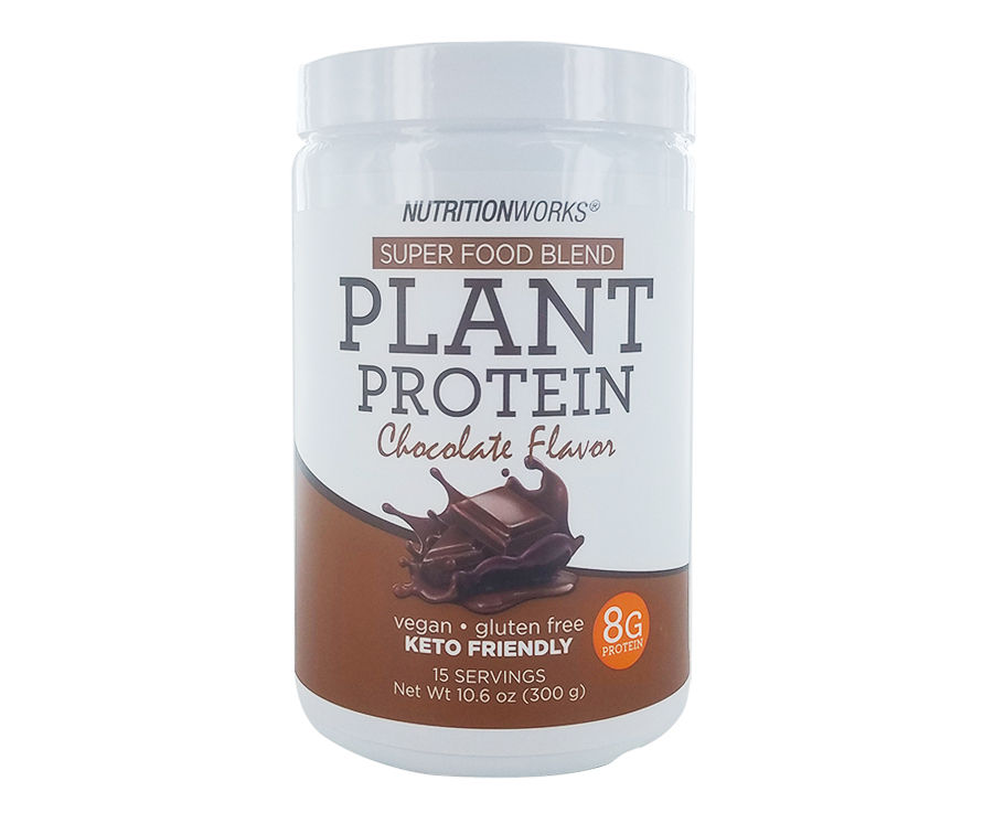 Nutrition Works Chocolate Plant Protein Powder, 10.6 Oz. Big Lots