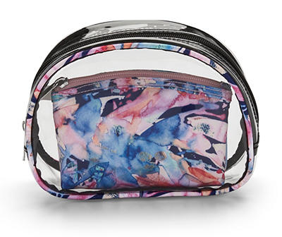 Blue Watercolor 2-Piece Round Top Bag Set