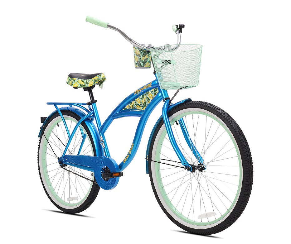 Margaritaville Blue Green Palm Leaves Cruiser Bike Big Lots