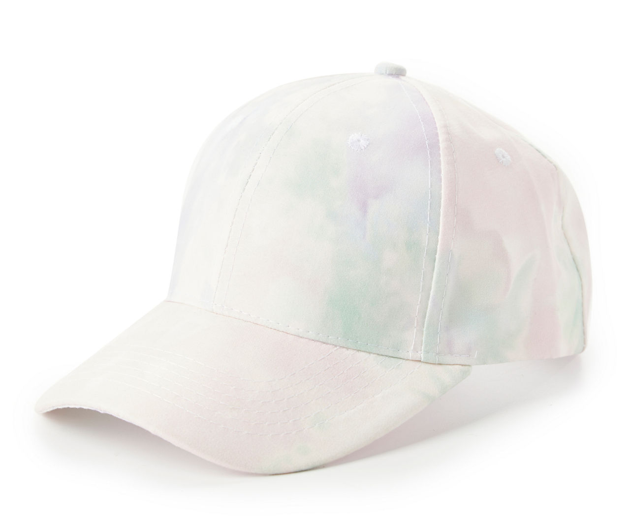 Pale Pink & Green Tie-Dye Baseball Cap