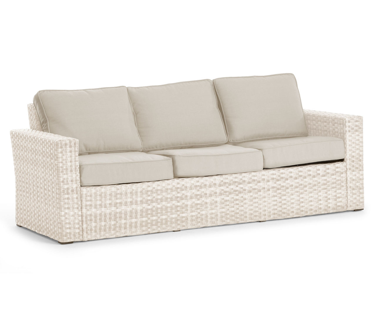 White wicker online sofas