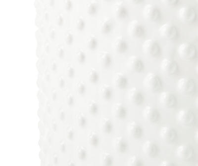 Martha Stewart Everyday White Hobnail Ceramic Cotton Jar