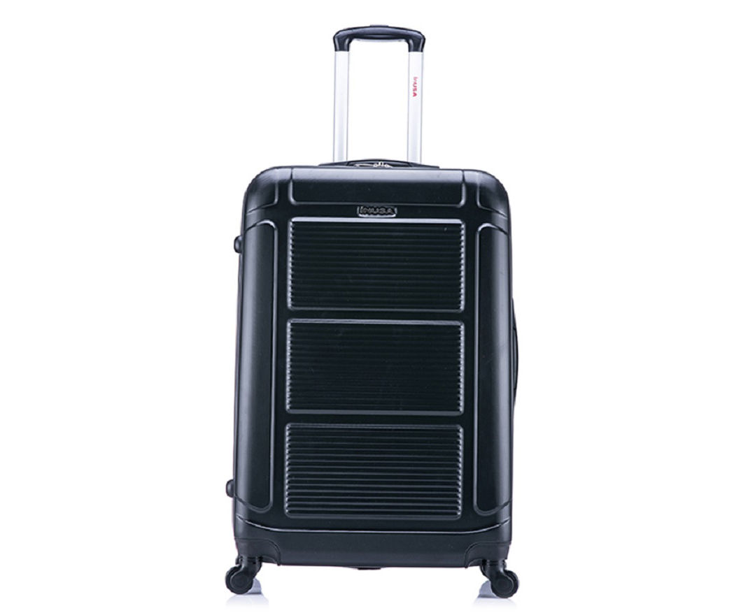 Pilot Black Ridged-Panel Hardside Spinner Suitcase, (28")