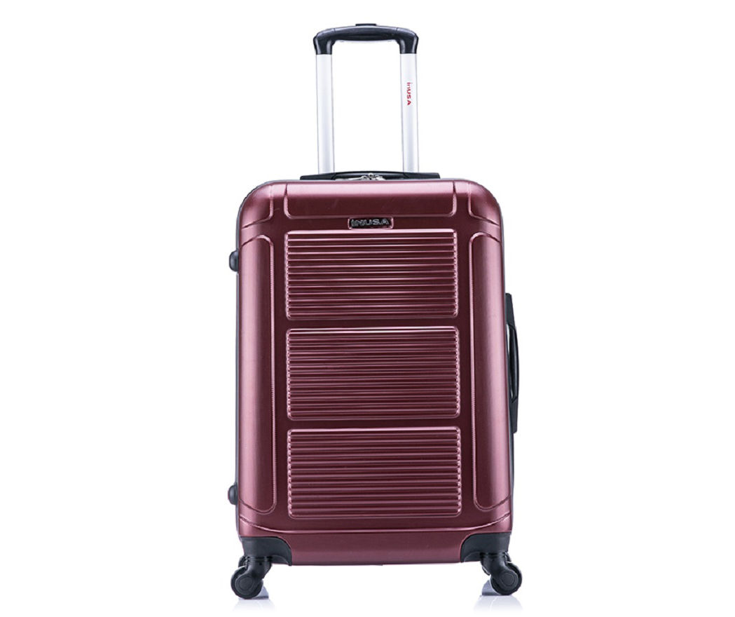 Pilot Wine Ridged-Panel Hardside Spinner Suitcase, (24")
