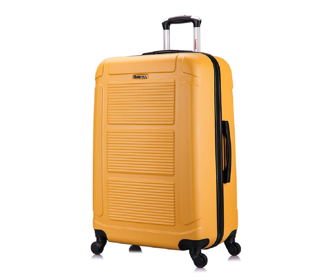 Pilot Mustard Ridged-Panel Hardside Spinner Suitcase, (28")
