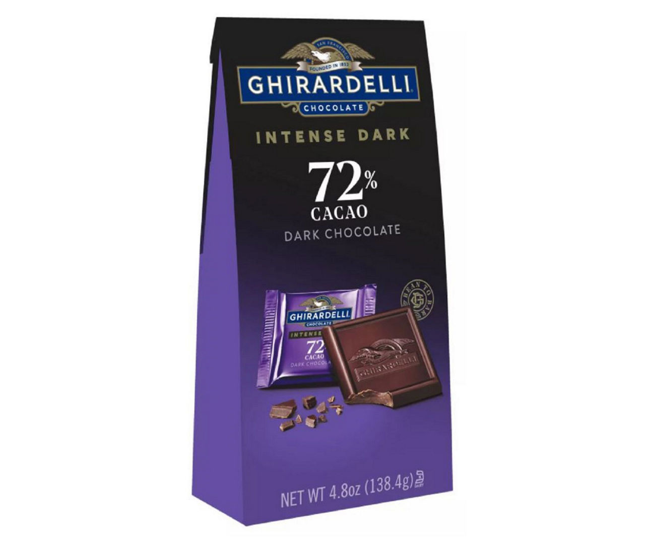 Ghirardelli Intense Dark, 72% Cacao Squares, 4.8 Oz. | Big Lots