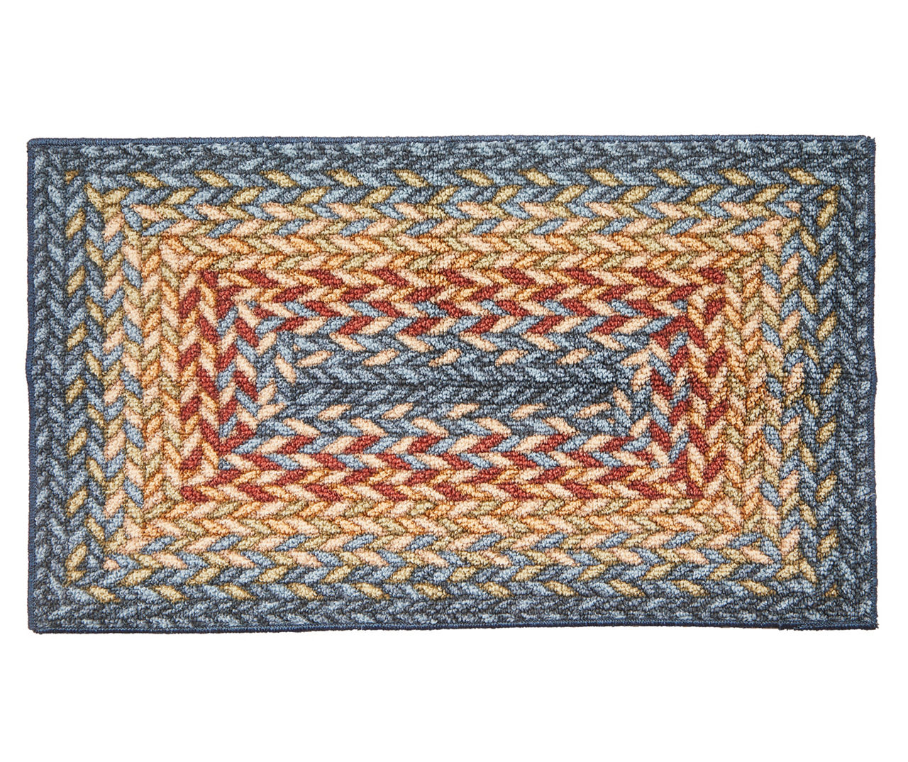 Broyhill Broyhill Blue & Red Braided Print Accent Rug