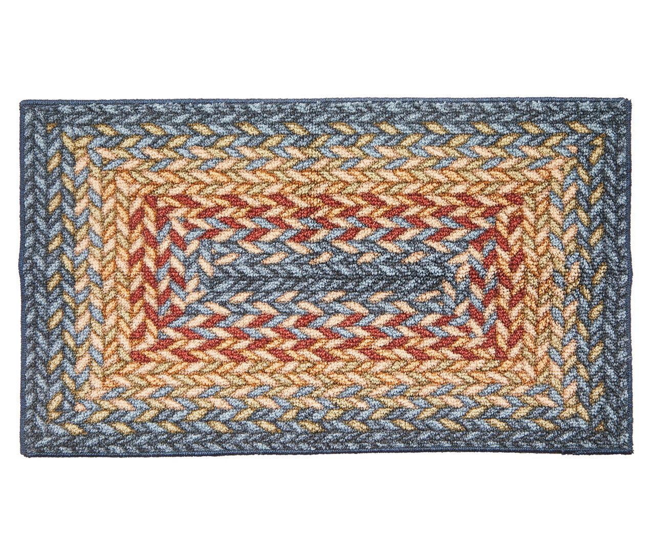 Broyhill Broyhill Blue & Red Braided Print Accent Rug Big Lots
