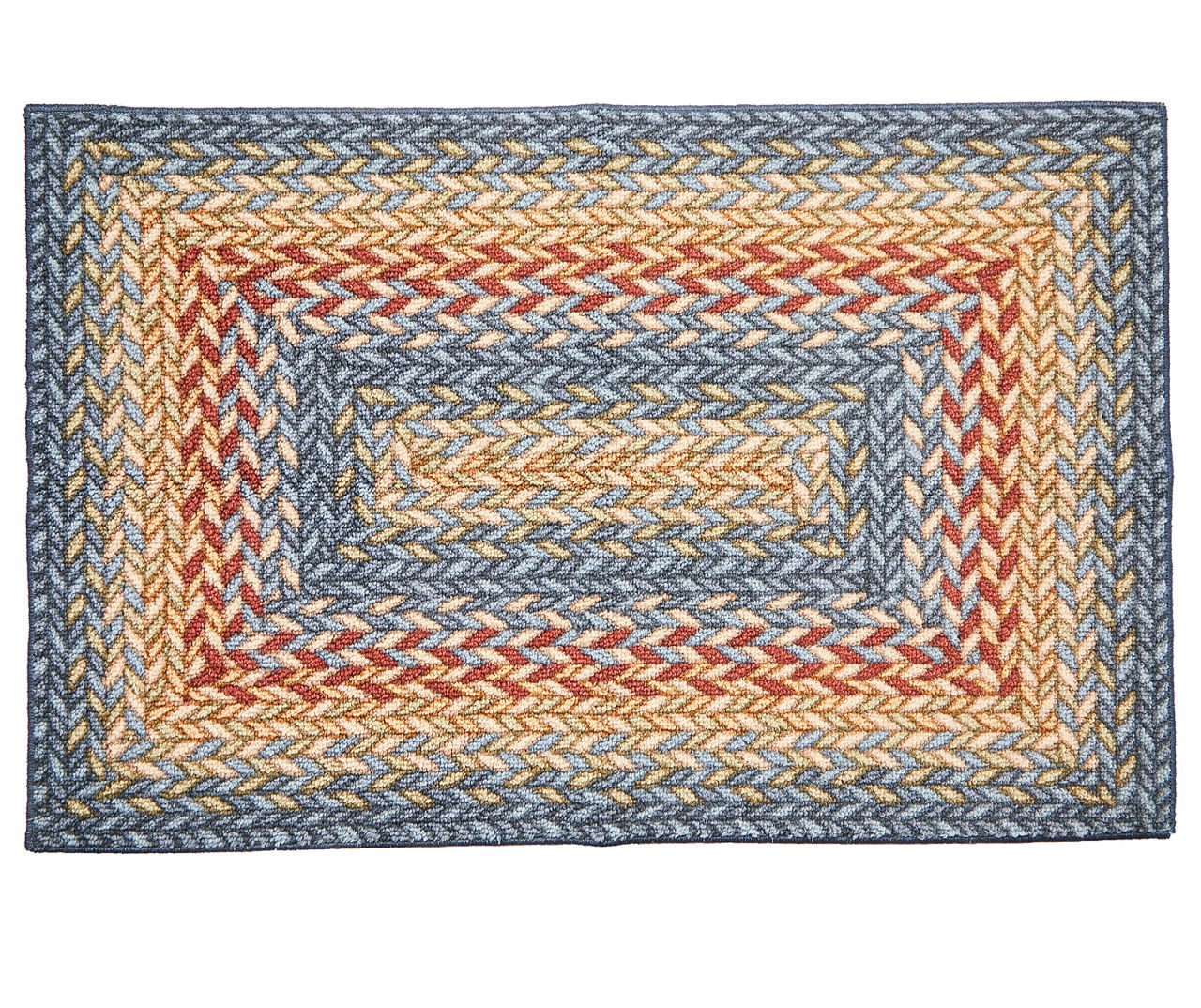 Broyhill Broyhill Blue & Red Braided Print Accent Rug Big Lots