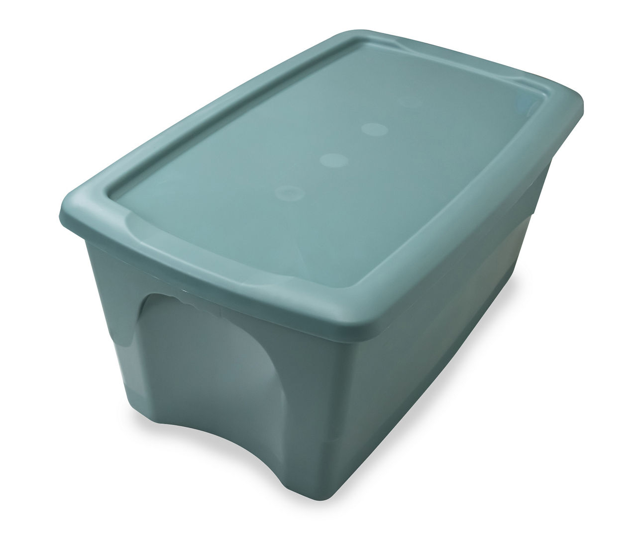 Slate Blue Small Plastic Storage Bin