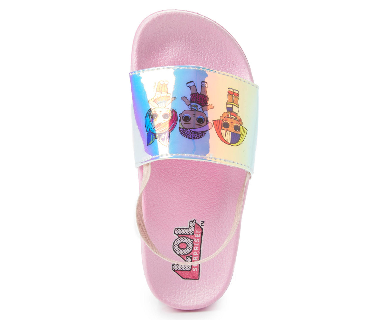 Toddler 5/6 Pink Iridescent Characters Heel-Strap Slide