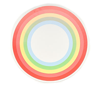 White Rainbow Round PVC Placemat