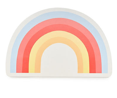 White Rainbow Semicircle PVC Placemat
