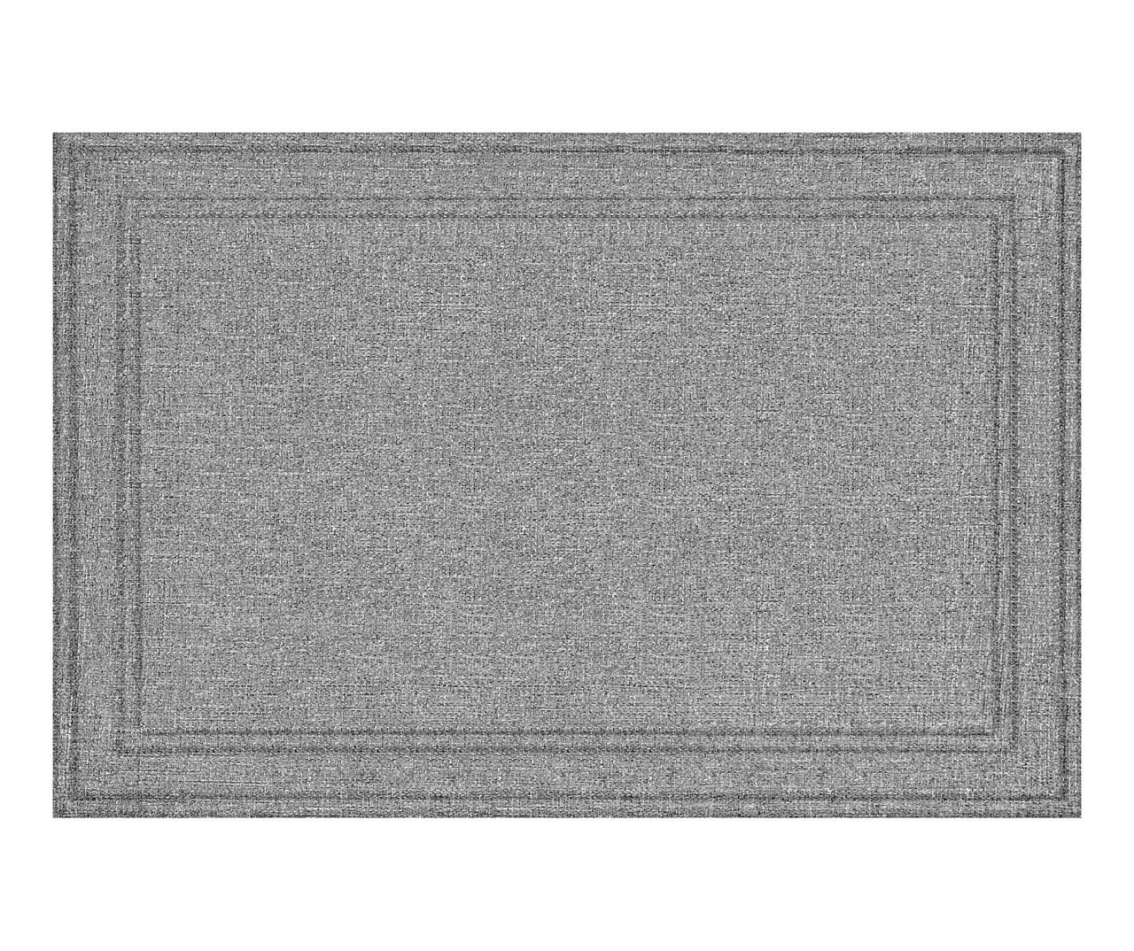 Manhattan Gray Texture-Border Doormat, (2' x 3')