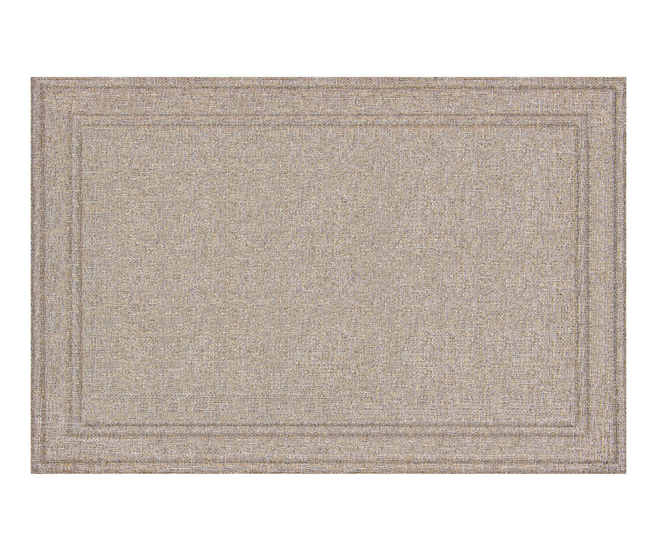Manhattan Tan Texture-Border Doormat, (2' x 3')