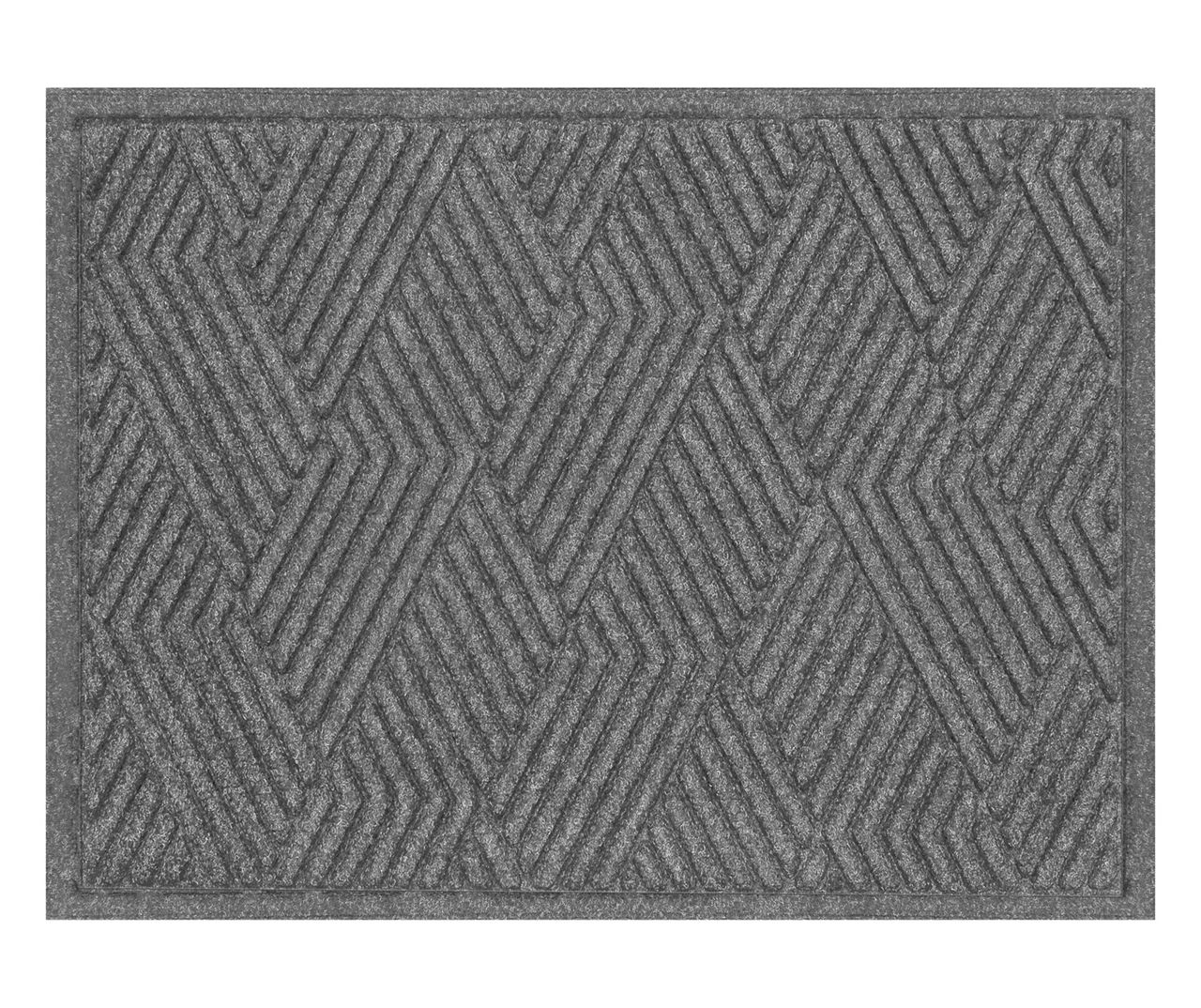 Vanguard Smoke Geometric Texture Doormat, (18" x 24")