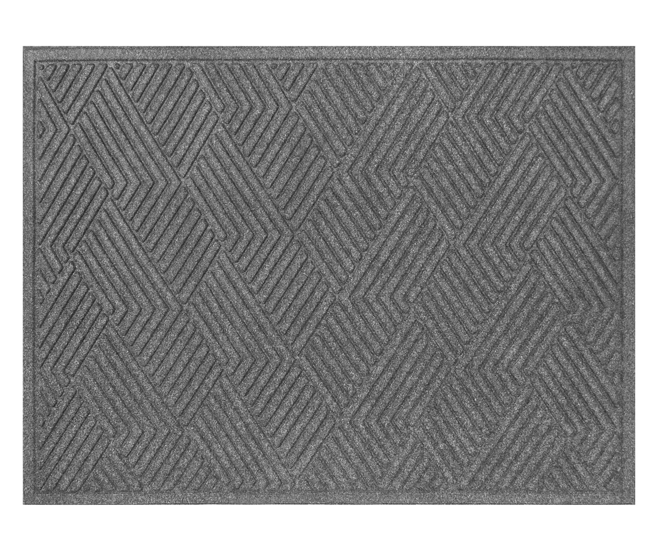 Vanguard Smoke Geometric Texture Doormat, (3' x 4')