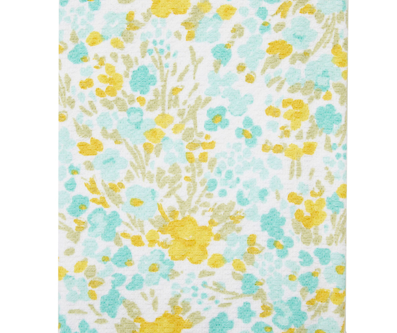 Martha Stewart Everyday Aqua & Yellow Flower Field Kitchen Towel