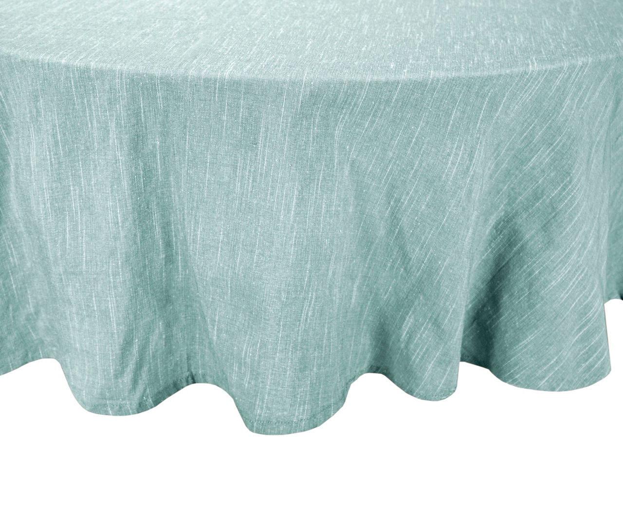 Sage Green Streak Fabric Round Tablecloth, (70")