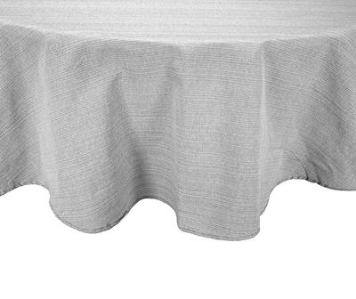 High-Rise Gray Texture-Stripe Fabric Tablecloth
