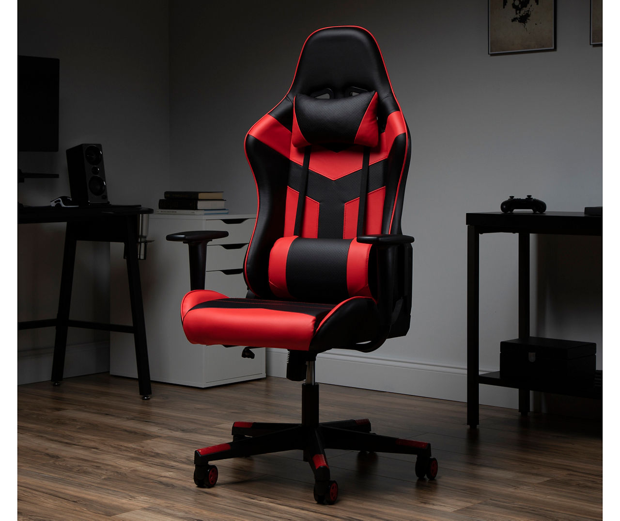 Furniture of America Rangel Gaming Chair in Red/Black