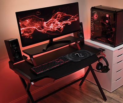 1000 Red & Black Gaming Desk