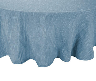 Corsair Blue Texture-Stripe Fabric Tablecloth