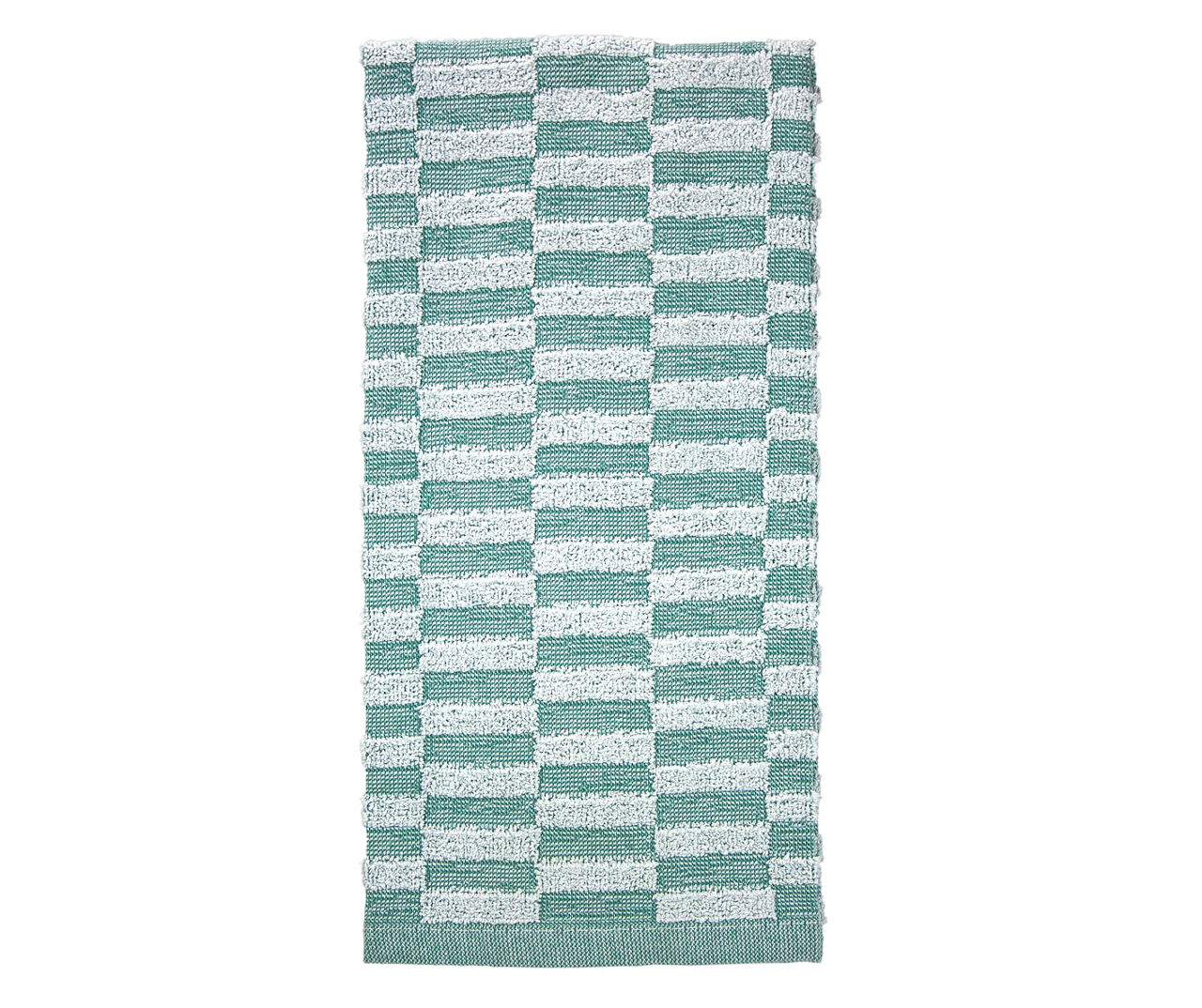 Cuisinart - Teal Rectangle Checkerboard Kitchen Towel, 2-Pack