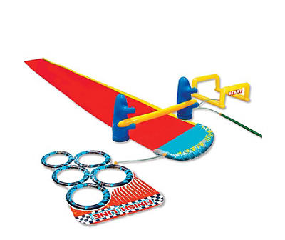 Inflatable Water-Sprinkling Activity Slide Aqua Blast Obstacle Course