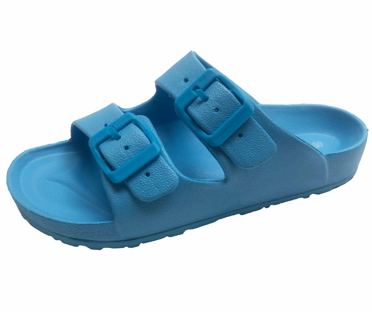 Women s 7 Light Blue Double Buckle Sandal