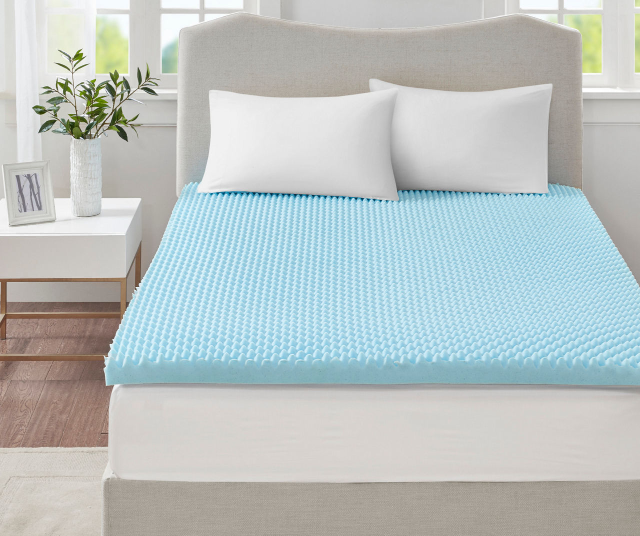 Real Living Real Living Blue 1.5 Memory Foam Mattress Topper