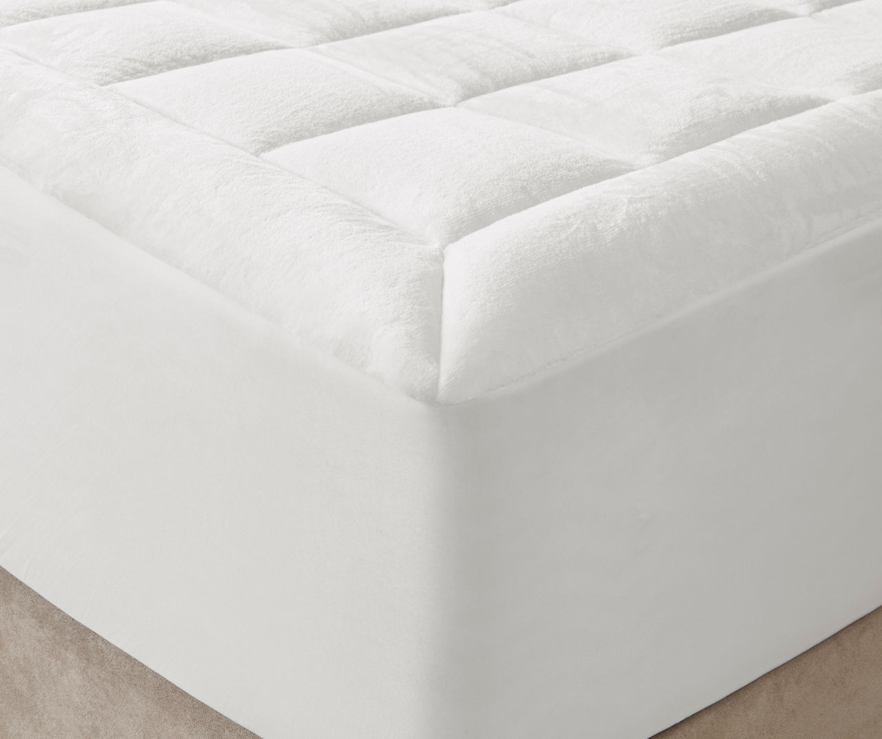 Columbia Waterproof Down-Alternative Mattress Pad, White, Full