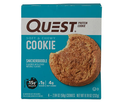 Quest Soft & Chewy Snickerdoodle Protein Cookie, 4-Pack