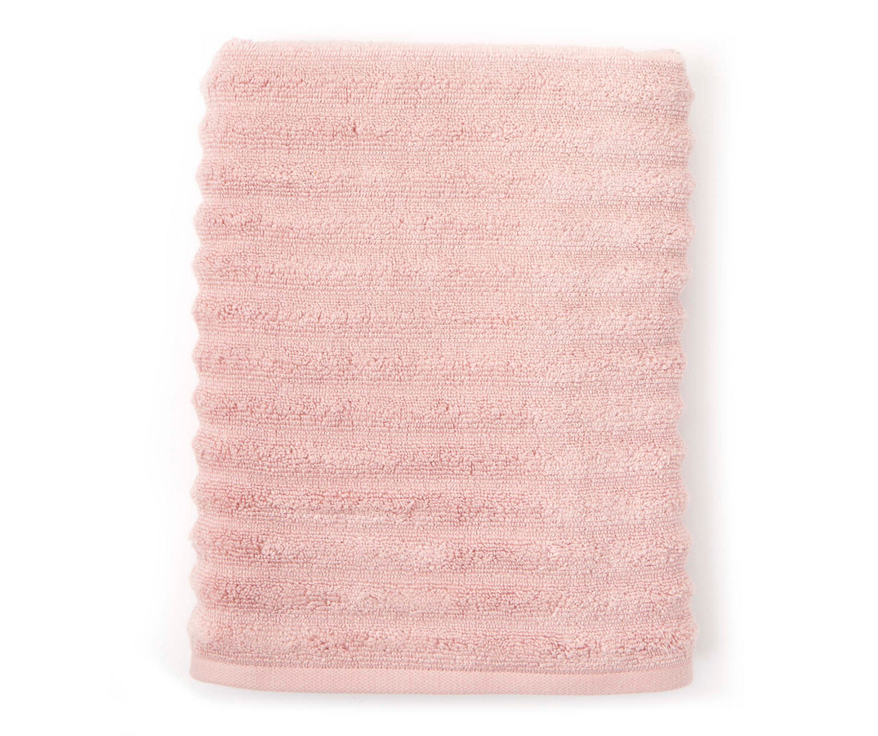 Pale Mauve Textured Stripe Bath Towel