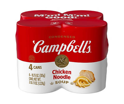 Condensed Chicken Noodle Soup 10.75 Oz. Cans, 4-Pack