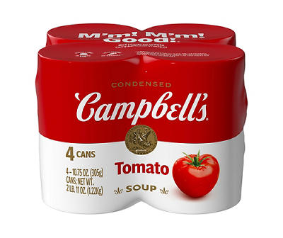 Condensed Tomato Soup 10.75 Oz. Cans, 4-Pack